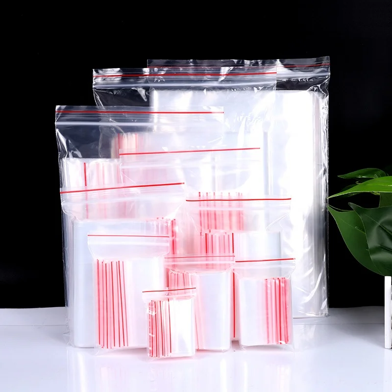 Clear Fresh Food Storage Zipper Bag custom-made Plastic Zip lock Bag Reclosable Kitchen Storage Bag