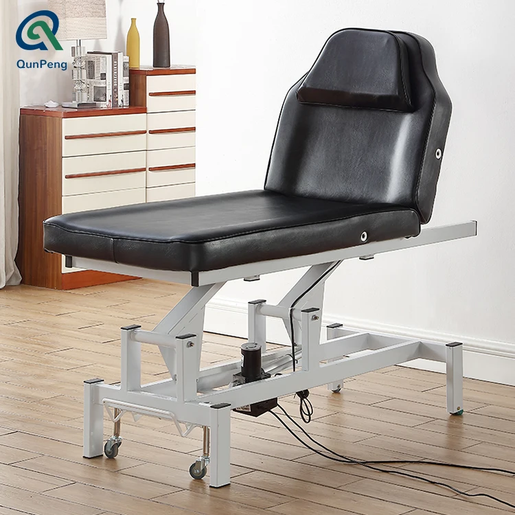 Black treatment tatoo chair beauty bed adjustable care  massage facial bed