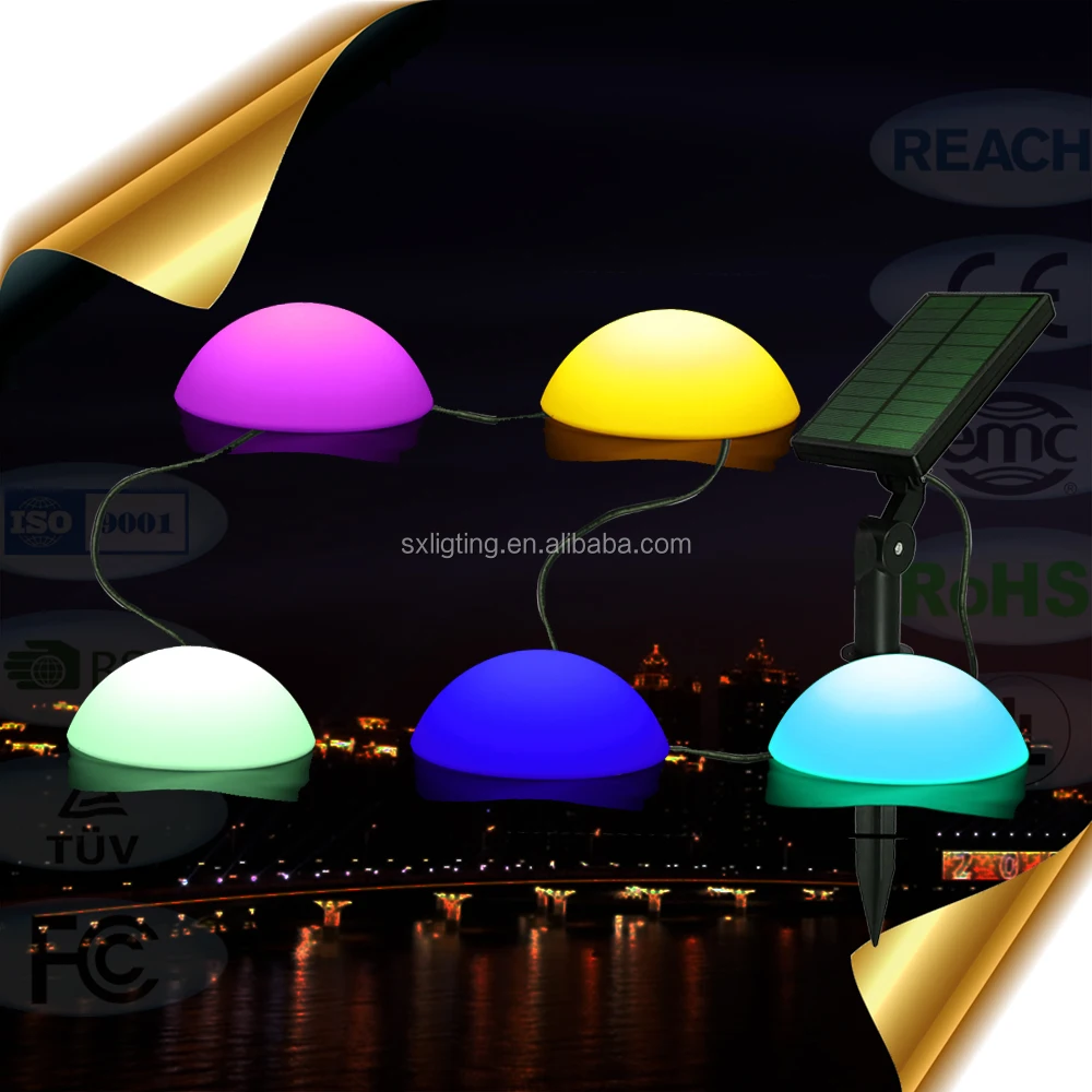 
LED Hemisphere Garden Lighting / Glowing Hemisphere Ball / Solar Powered Garden Lighting 