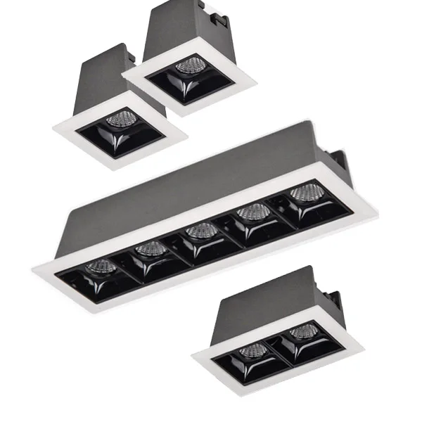 
Multiple compact led accent spotlight mini linear recessed luminaire 2W 4W 