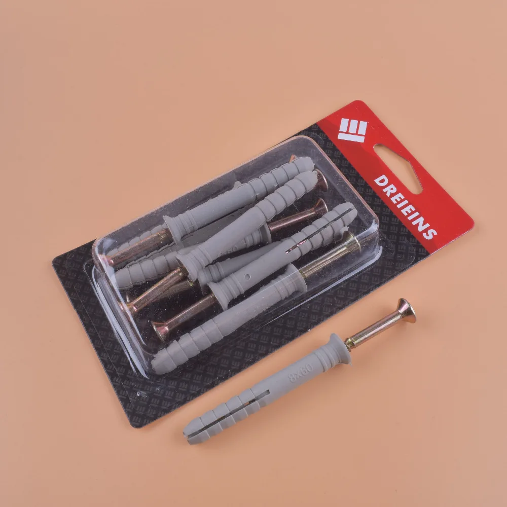 
Professional made 8pieces nylon screw anchor with nail screw 