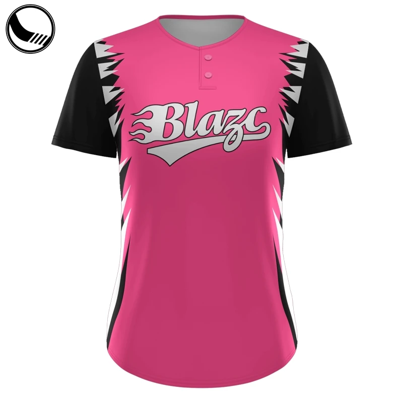 sublimation pullover hot pink baseball jersey