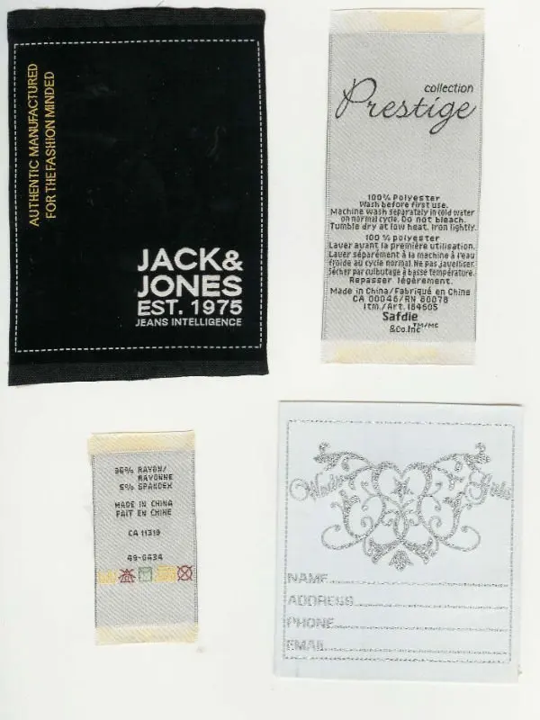 Embossed Soft Label clothes trademark