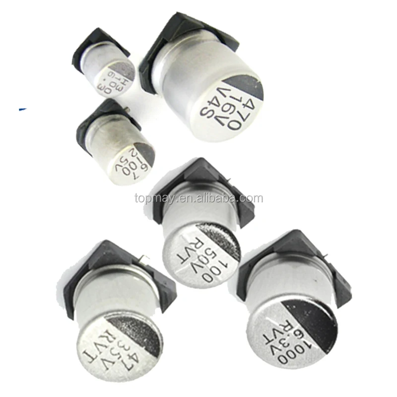 Стандартный Алюминиевый электролитический конденсатор SMD 470 мкФ 25V (TMCE24)