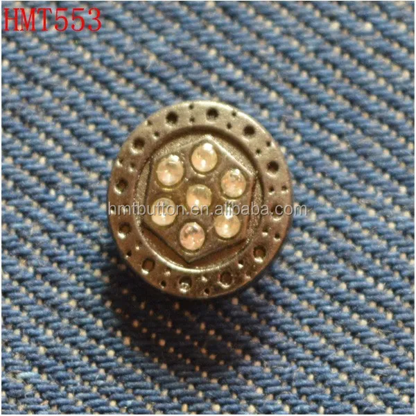 
new fashion charming metal round diamond jeans rivet 