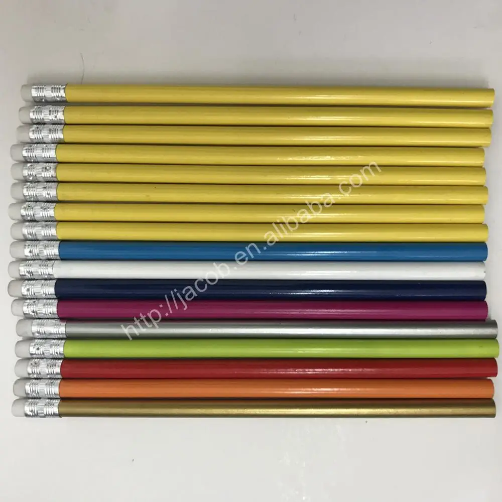 dark blue colored wooden lead erasable pencils bulk with earser