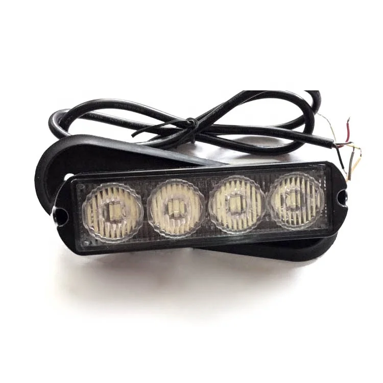12v 24v 5.5 inch 4LED red blue white green amber traffic warning signal brake led security car orange strobe light