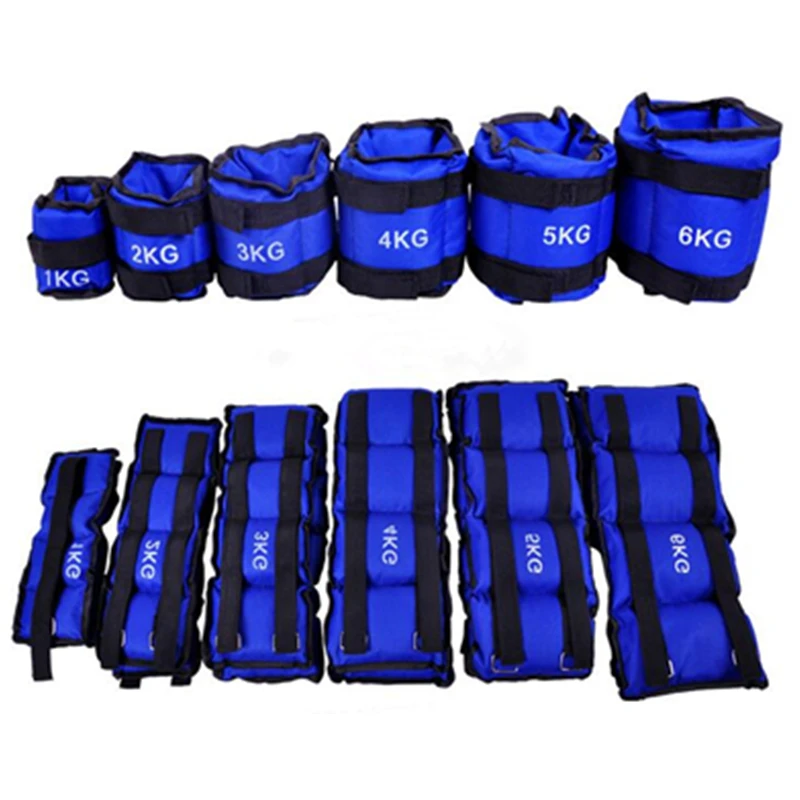 Adjustable Ankle Wrist Sand Sack Weight Straps Gym Strength Training Workout Sandbag