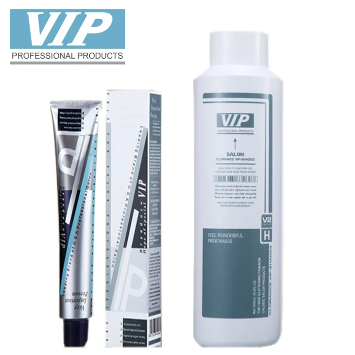 VIP Organic 100ml Hair Color Dye Cream Italian Herbal Ingredients Cover White Hair OEM ODM haircolor