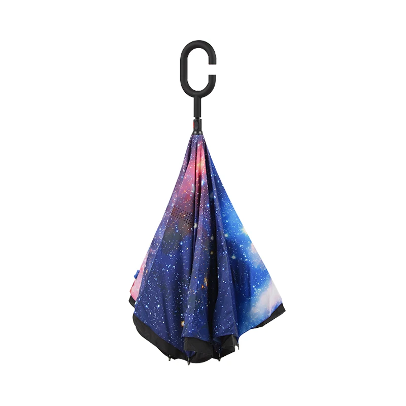 New Design Hands Free Inverted Reserve Waterproof Standing Umbrella