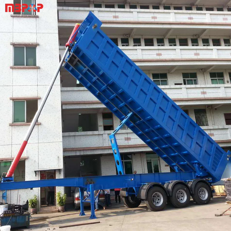 Guangzhou Factory Supply Axle 25cbm/32cbm/40cbm Dump Truck Semi Trailer Body For Sale