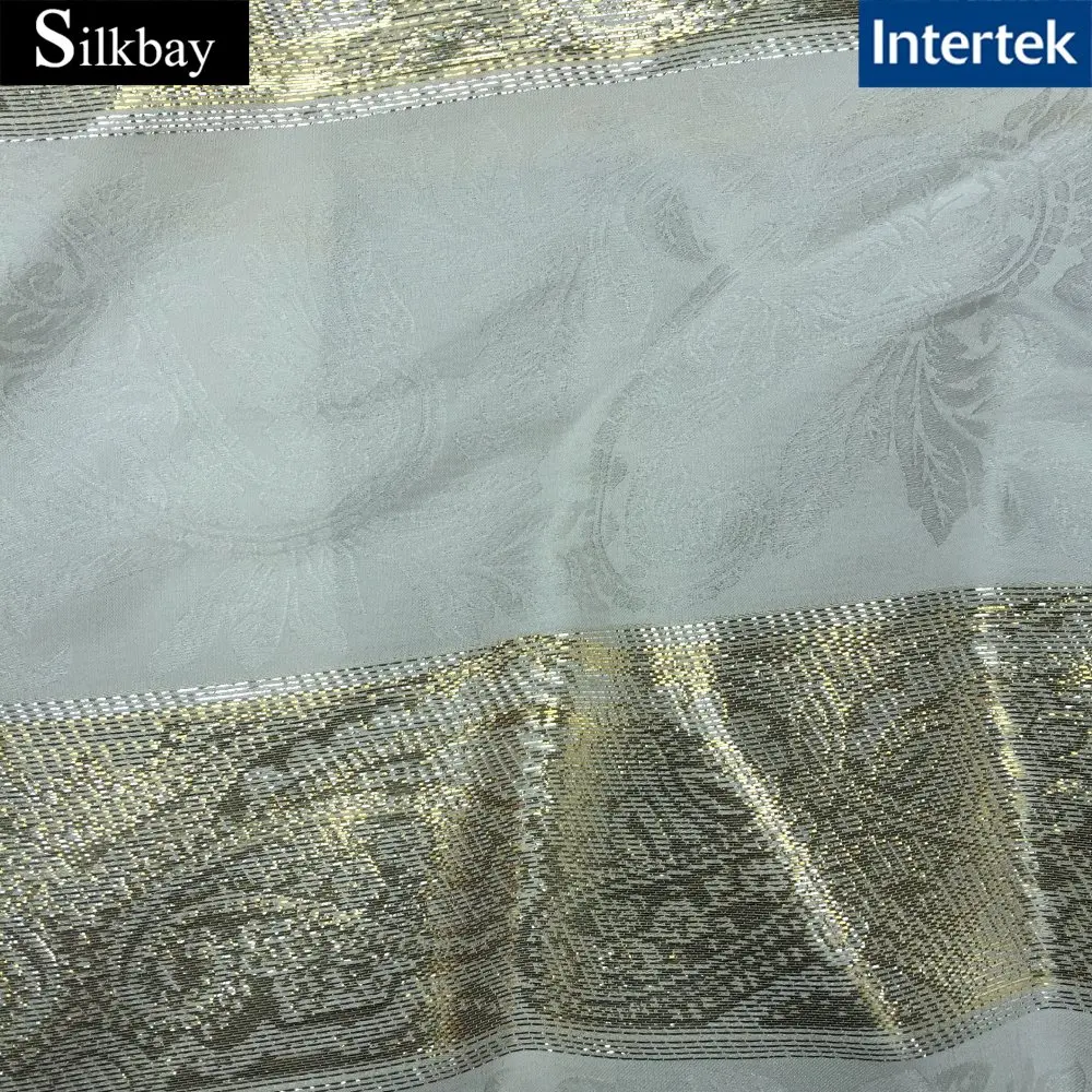 9mm silk metallic chiffon fabric lurex fabric