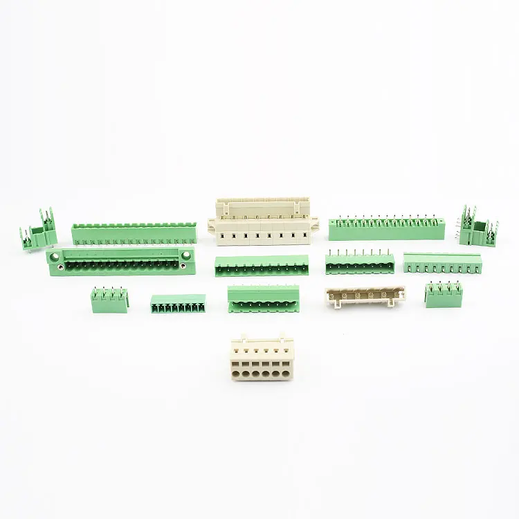3.50mm 3.81mm 5.00mm 10A 16A 300V AC PCB Screw male female green Terminal Block