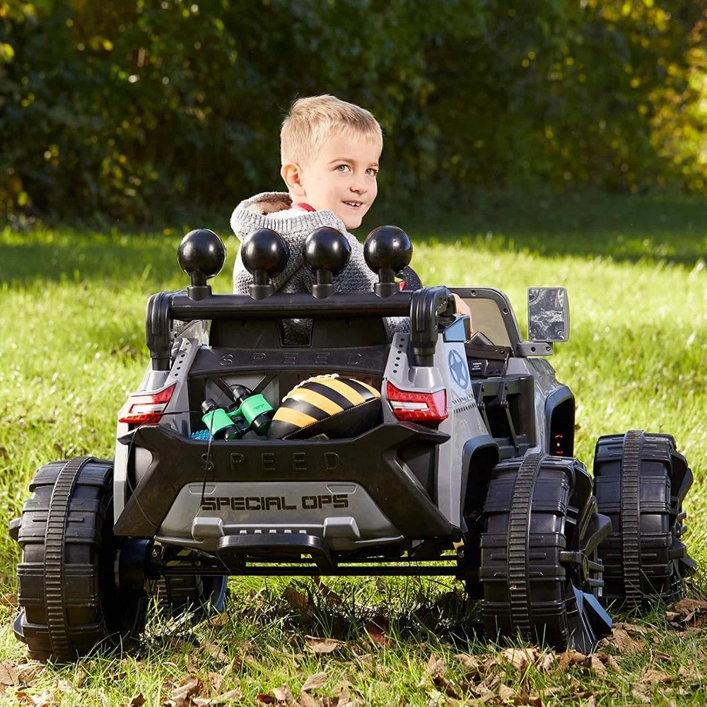 Kids Battery-Powered childrens 12V lithium batterySpecial Ops w/ Lights, Sounds & MP3 Player  ride on car with remote control