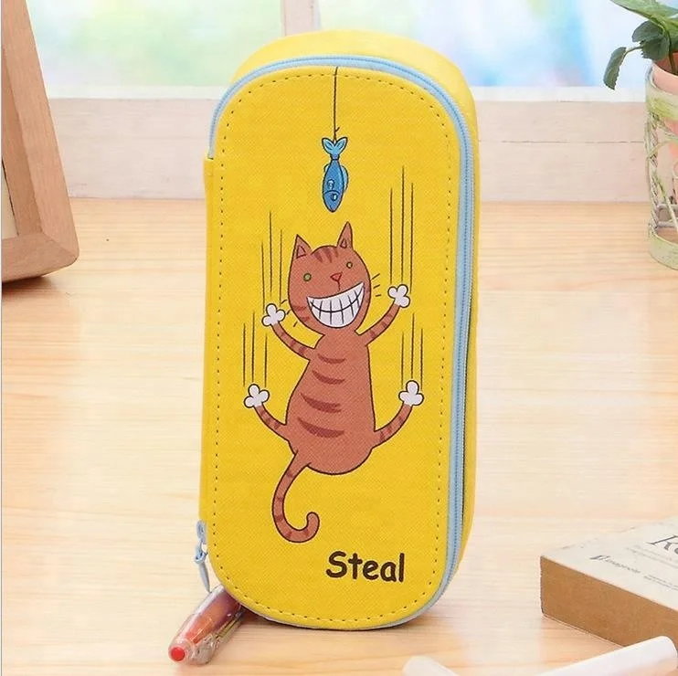 
Simple PU Large-capacity Pencil bag art Pencil box Learning Stationery 