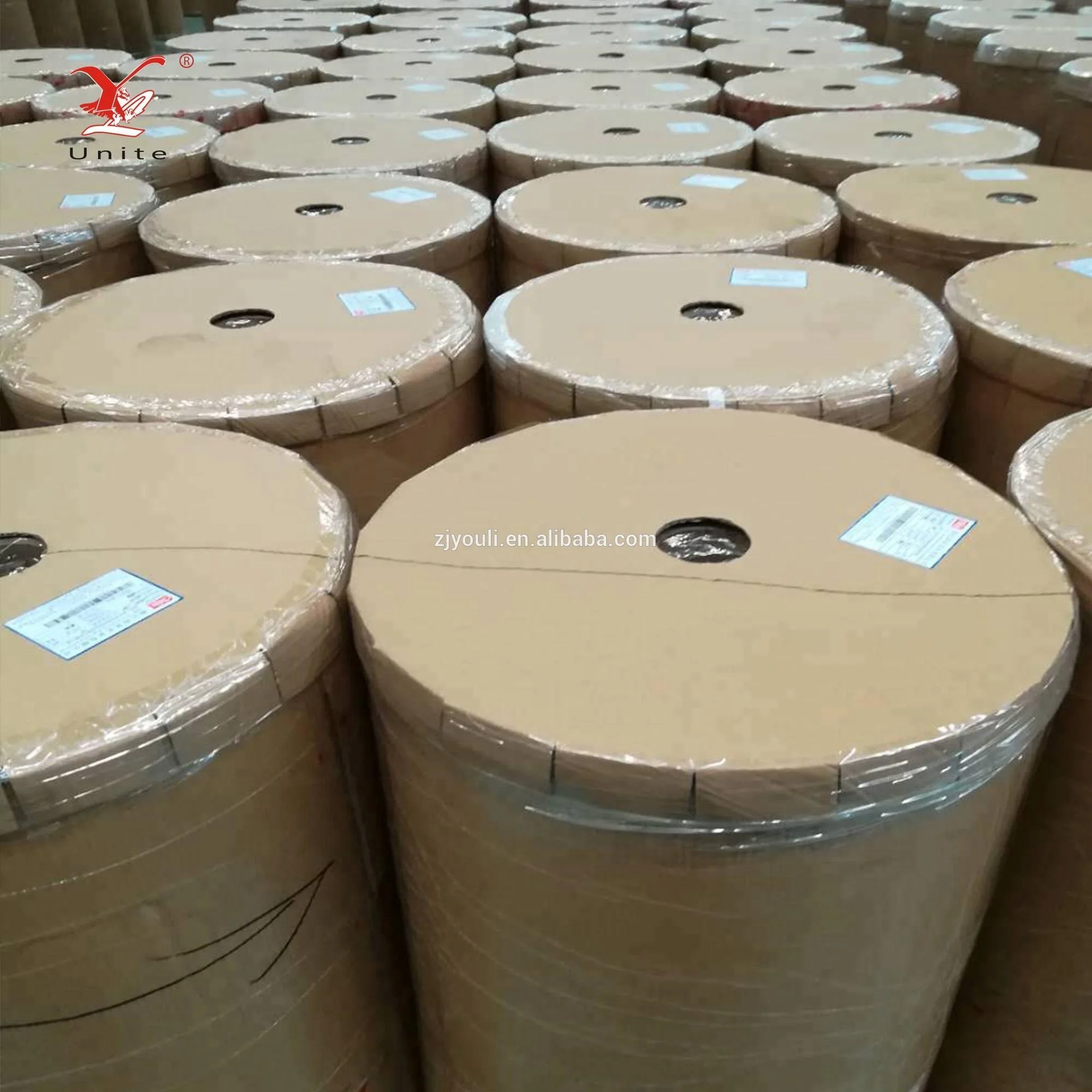 
Bopp tape jumbo roll with bopp film and acrylic glue 