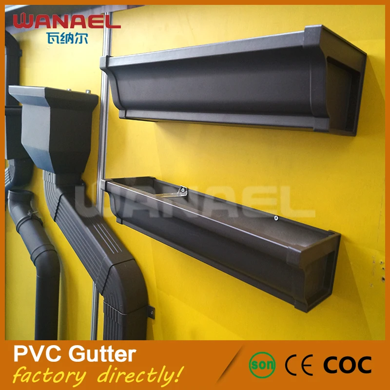 Free Sample New Decoration Material Half Round Type Plastic PVC Rainwater Gutter