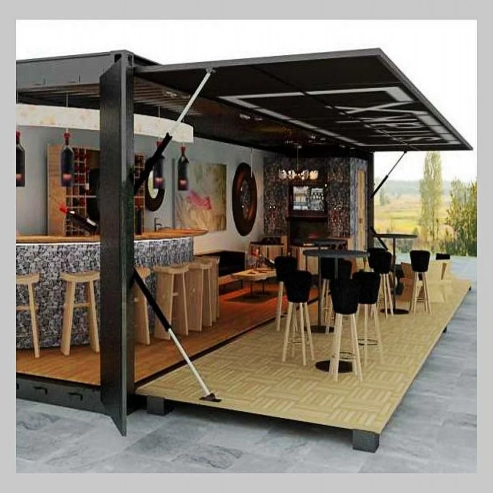 Durable characteristic residential container house, open coffee shop, air dining room, small supermarket