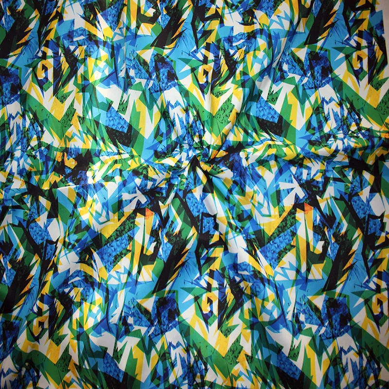 Custom Printed Twill Peach Skin Fabric Swimming Shorts Fabric