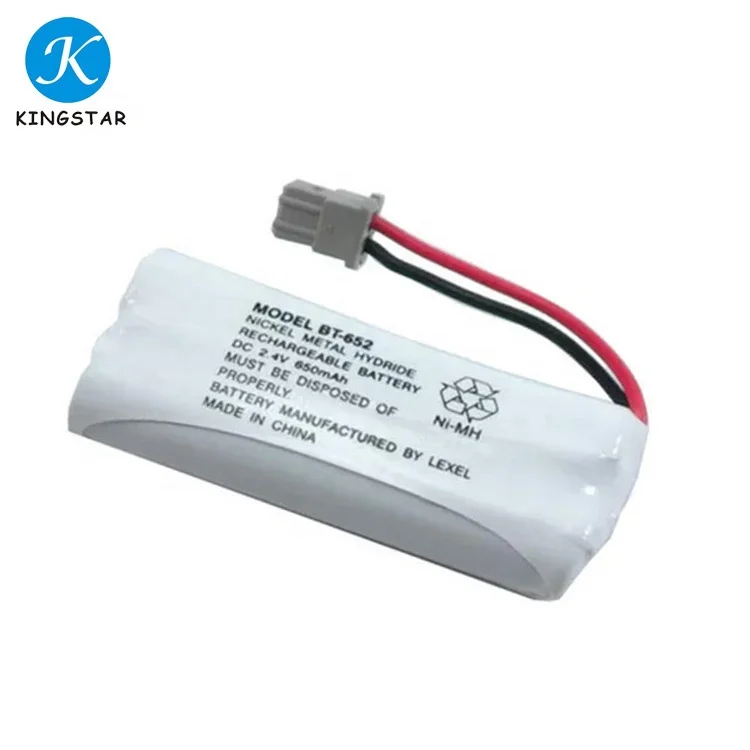 Factory Price 2.4V 650mAh NiMH Cordless Phone Battery Pack for Uniden BT-652