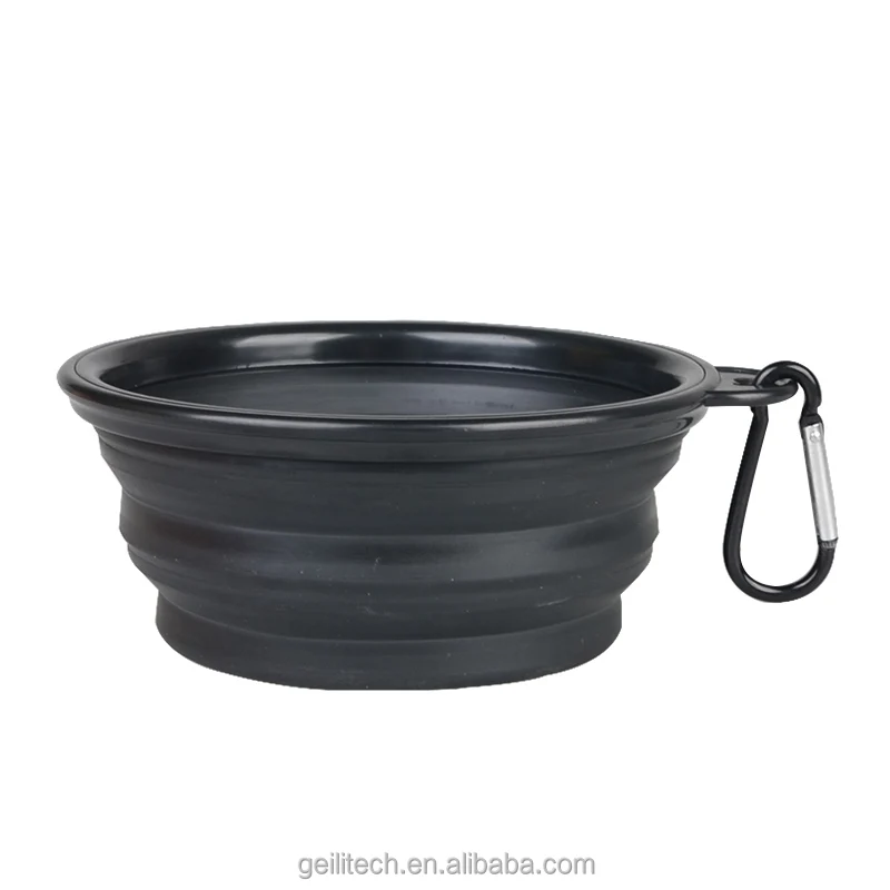 Большая Поставка со склада, складная силиконовая миска для собак объемом 300 мл или 1000 мл с логотипом под заказ