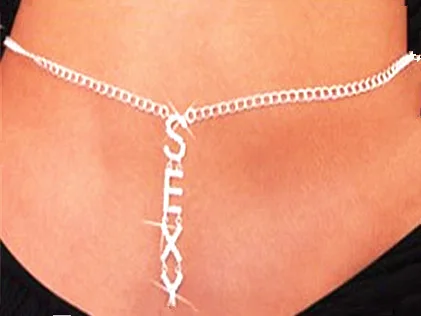 
Sexy pattern rhinestone pendant waist chains G0005 