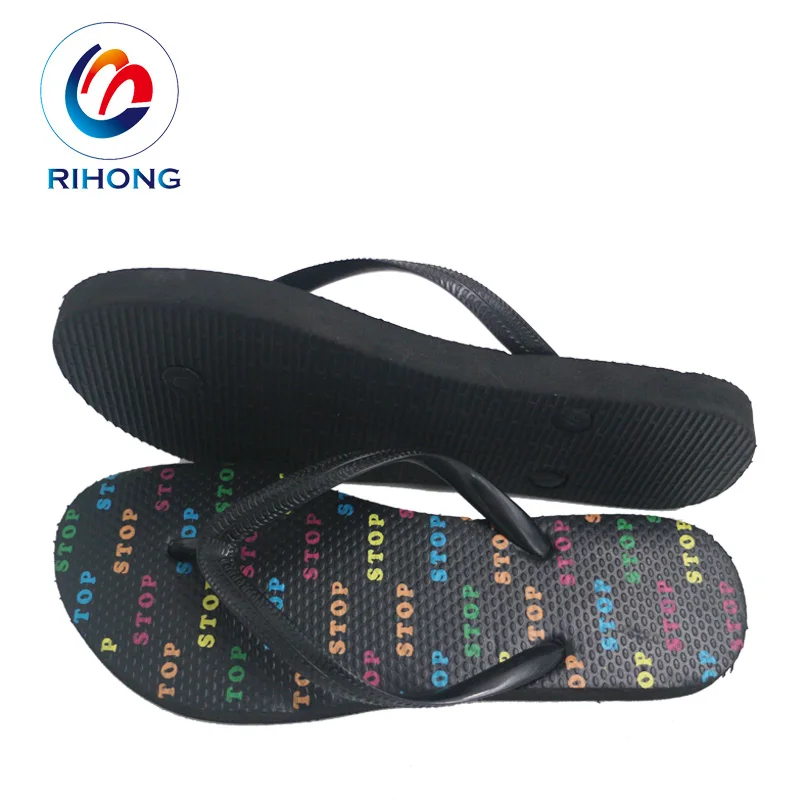 Fashion Printing Anti Slip Bath Nude Beach oem design custom woman summer flip flop