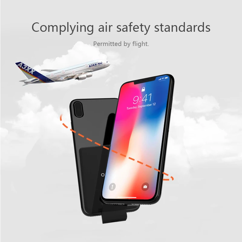 
OISLE Palm-sized LED Power Bank Charger Quick Charge External Battery Charger for iPhone/Samsung 