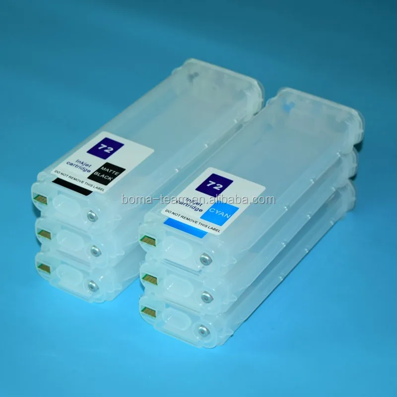 BOMA 72 Empty Refillable ink Cartridge With Chip For HP Designjet T1200 T770 T2300 T790 T795 T1200 T1300e Printer 280ml 6colors