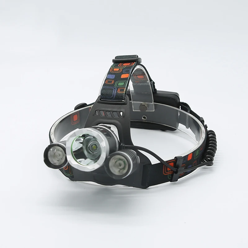 
High power led headlamp with rechargeable battery for camping 