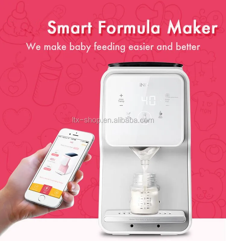 2022 Intelligent Mobile APP Control Full Automatic Baby Milking Machine Constant Temperature Control Baby Formula Maker BPA Free