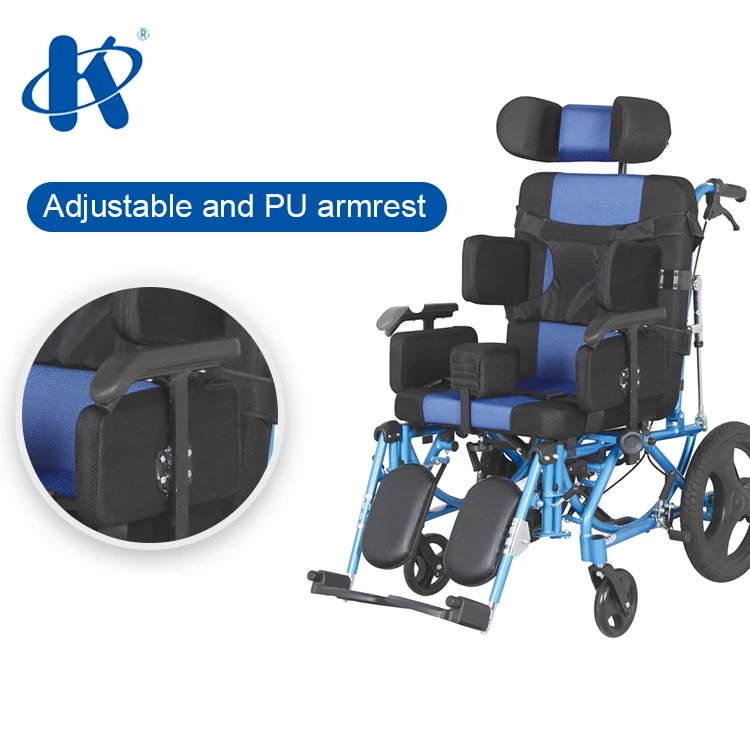 
New design aluminum light weight disassemble safe comfortable durable kaiyang KY958LC-A Cerebral Palsy Wheelchair 