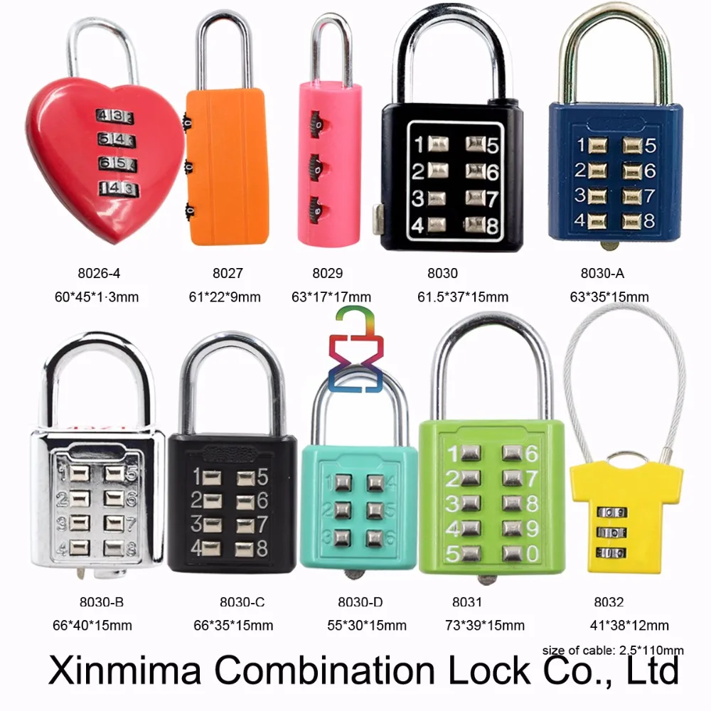 New high quality security zinc alloy 3 4 digit gym combination code number lock
