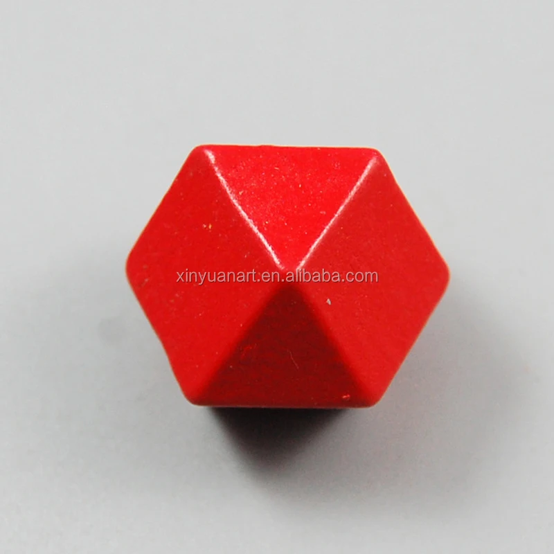 Wholesale colorful Wooden Hexagon Beads Solid Geometric Teething Beads