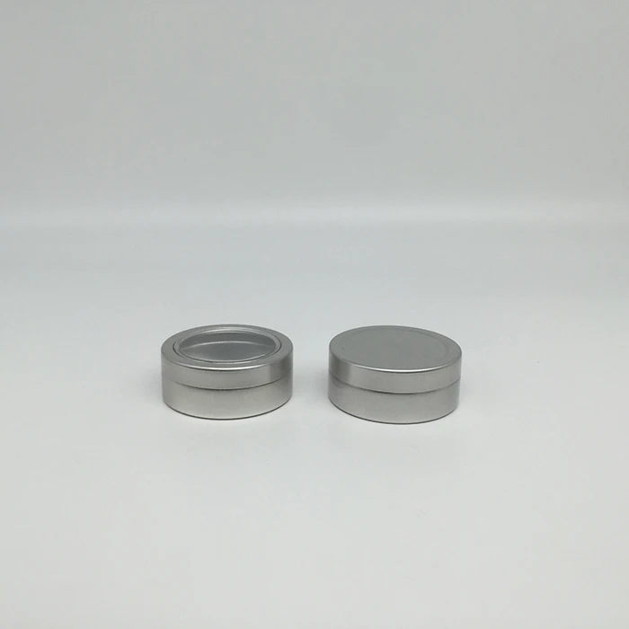 20g Aluminum Tin Box with Transparent Window, 20ml Round Tin Can with Clear Window and Slip Lid