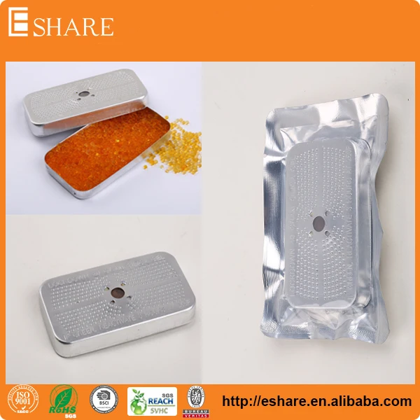 Reusable color indicating Silica Gel Desiccant Beads Tin Box