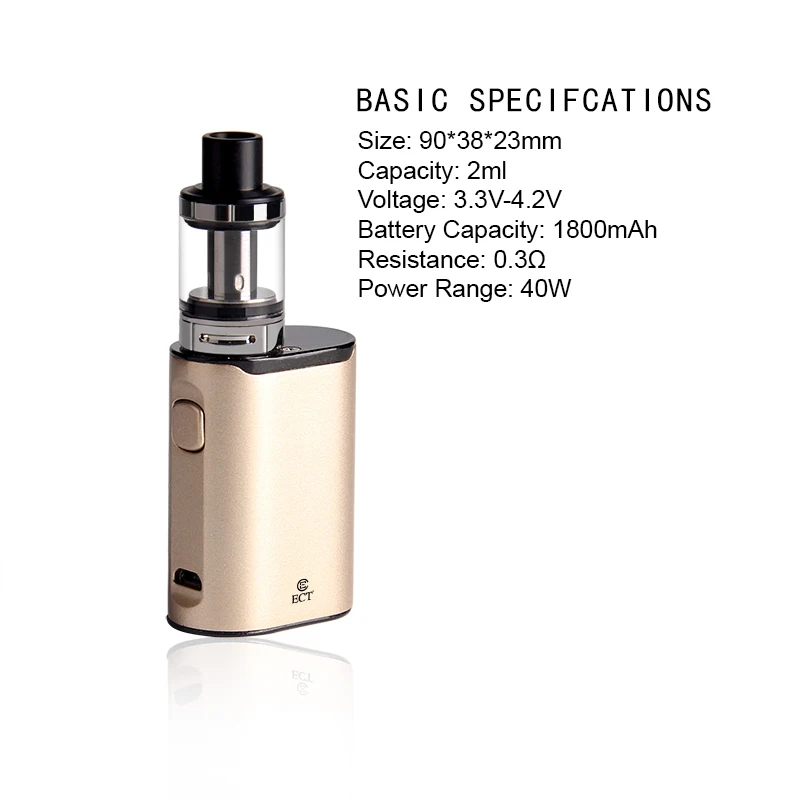 Шэньчжэнь электронная сигарета от завода-производителя, C40 Mini Vape модов 40 Вт электронная сигарета