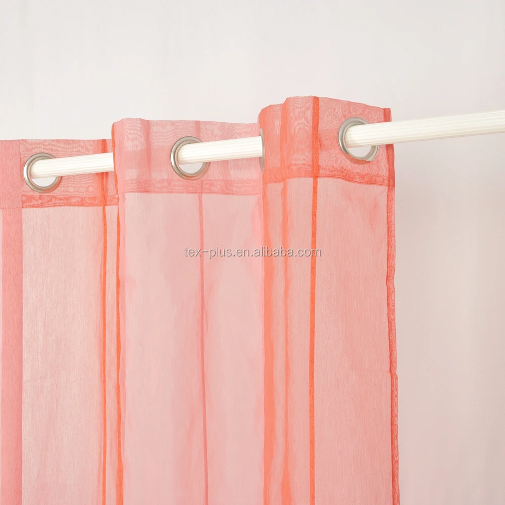 Beautiful fancy red chenille sheer curtains