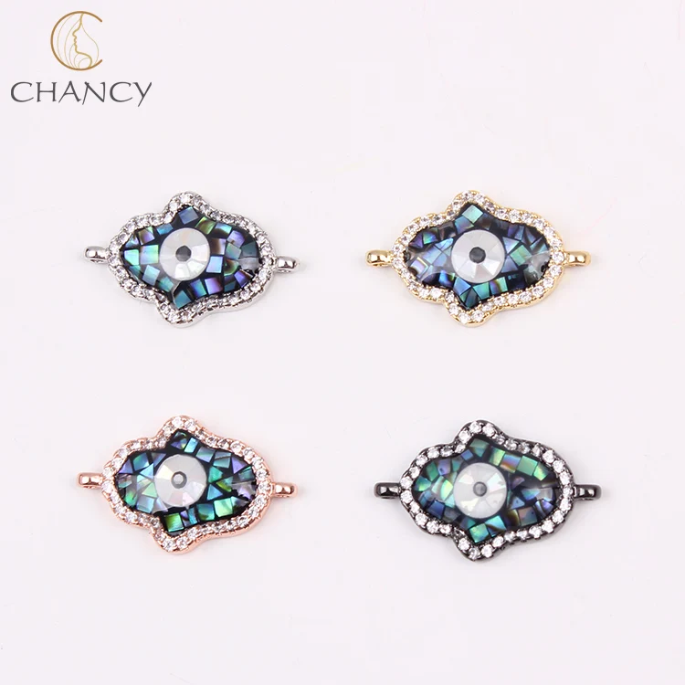 High quality fashion turkish jewelry abalone shell  eye of the demon hamsa bracelet