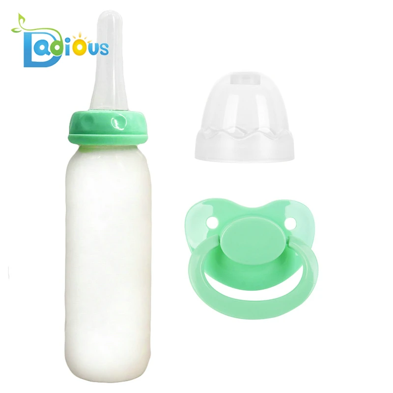 ABDL Soild Colors PP Adult Baby Feeding Bottle With Silicone Adult Nipple