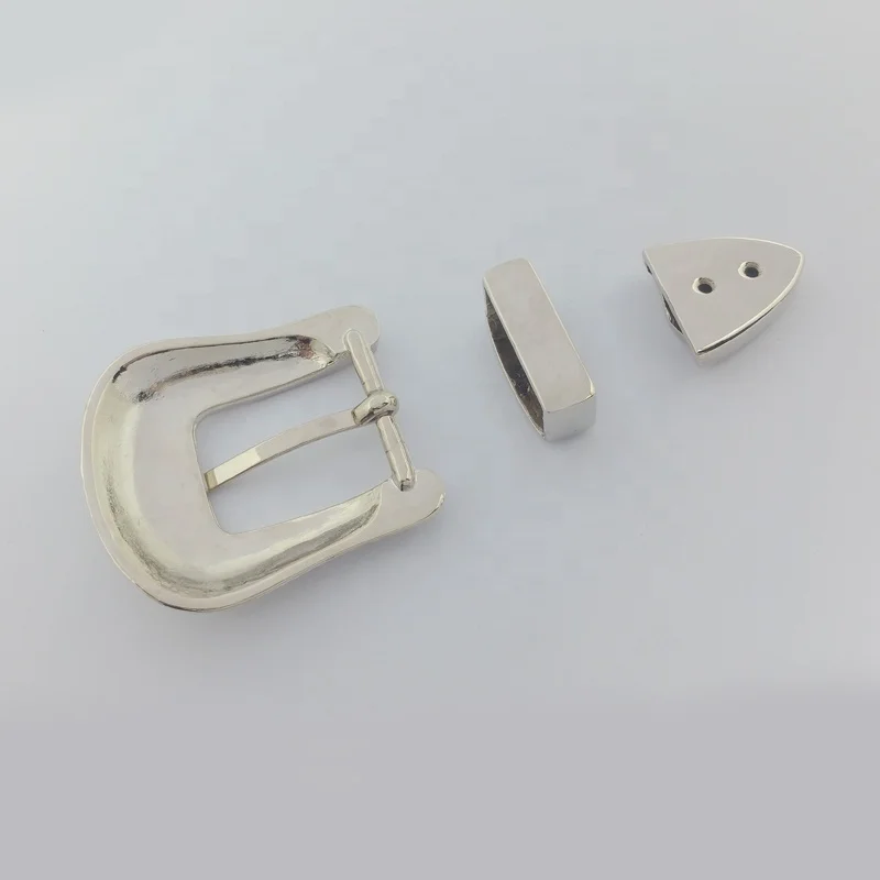 wholesales zinc alloy western 3 pieces buckle sets manufacturer