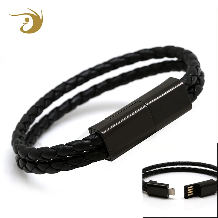 новый Type-C расширение быстрая скорость зарядки телефона плетеный кожаный браслет данных Магнитная Micro USB кабель