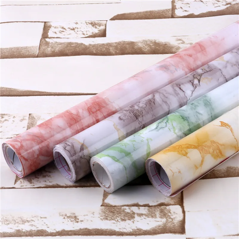 
wholesale Marble printed 3d home wallpaper self adhesive wall stickers for home decoration 