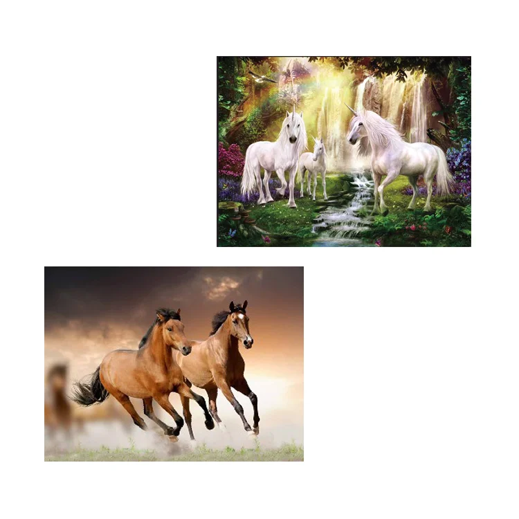 Lenticular sheet 3d printing painting horse 3d image wallpaper