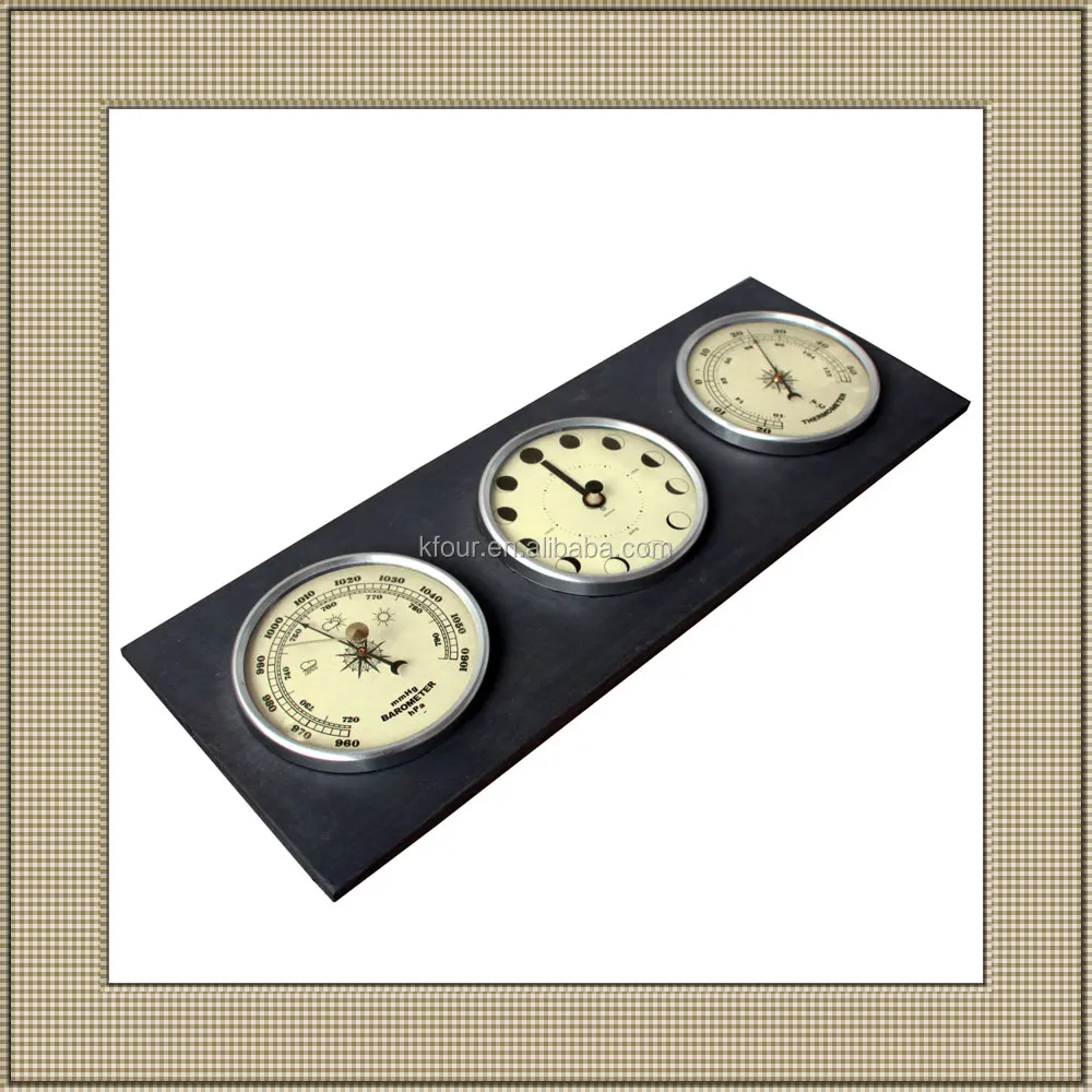 Moon Phase Clock / Lunar Clock / Moon Clock Dia.90mm (3 1/2 inches) with aluminum bezel and acrylic lens Model ASHMNFT-CR
