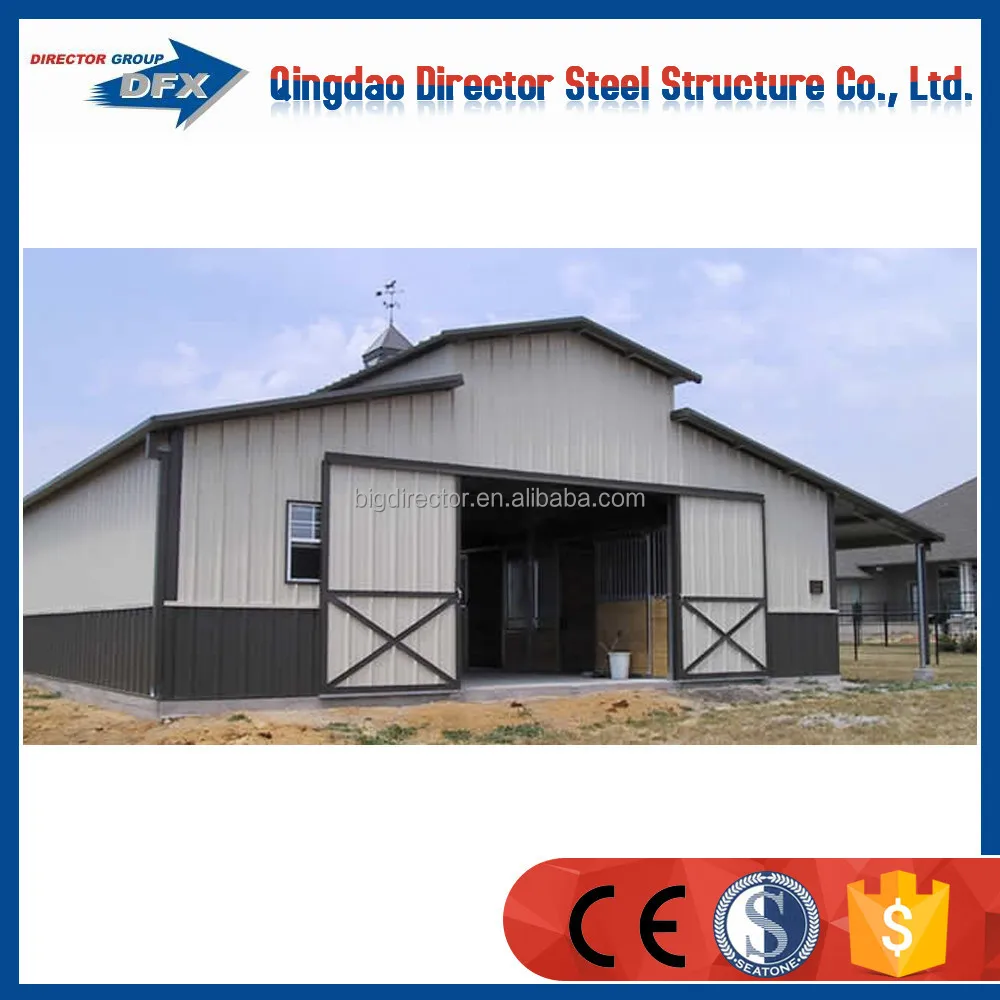 Steel structure small prefab horse stables