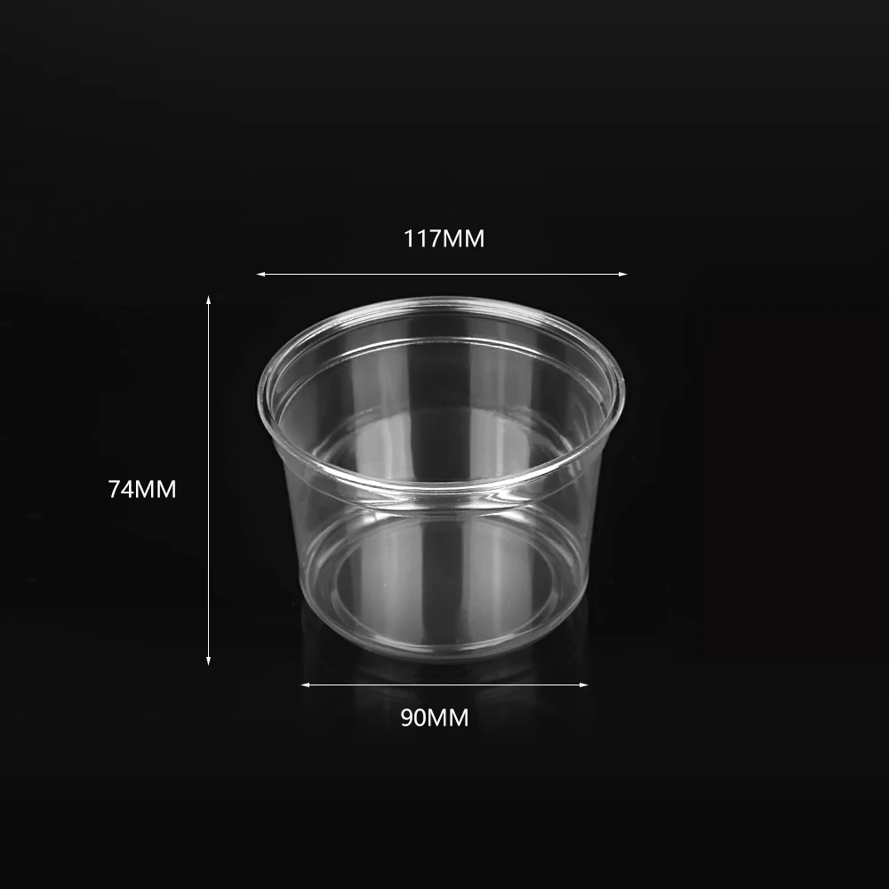 Biodegradable Food Container PLA Disposable 8oz 12oz 16oz 24oz 32oz PET Deli Container Cup With Lid