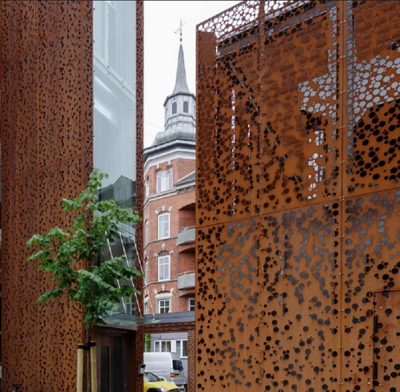 Perforated Corten Steel Sheet/Facade/cladding