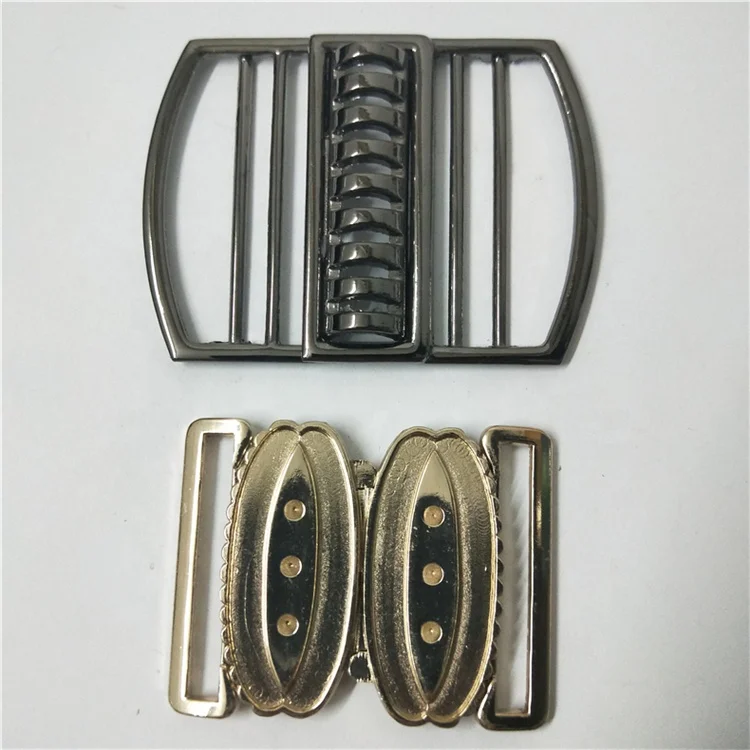 Ffower shape Openable Spray paint metal belt buckle Two parts joint clasp interlocking buckle
