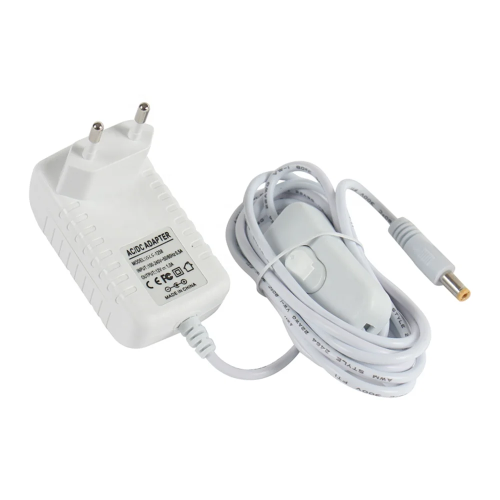 5V1A,5V1.5A,5V2A,5V2.5A,5V3A,5V4A power adapter white, switch power supply white with switch on DC line